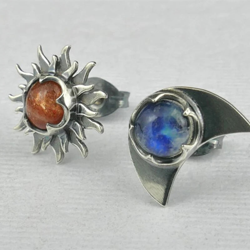 Earrings of the Sun and Moon