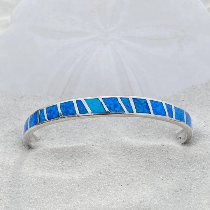 Bluee and Silver Opal Bracelet