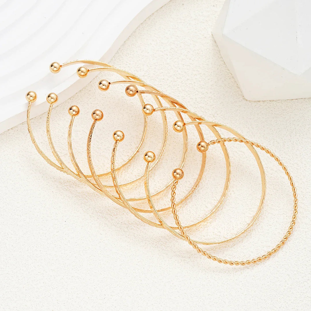 Gold Bracelets Set Maya