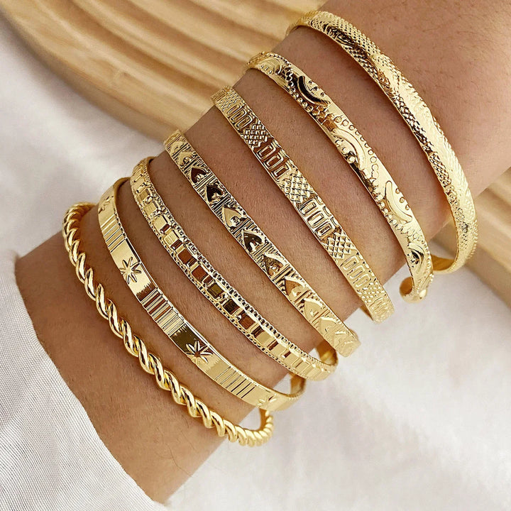 Gold Bracelets Set Maya