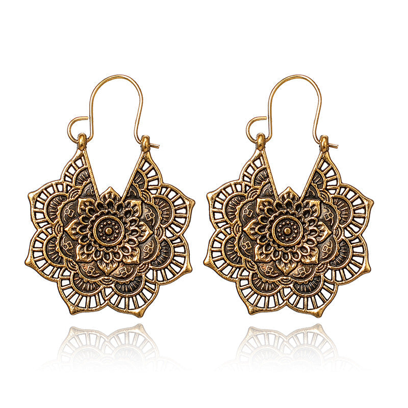 Mandala Lotus Earrings