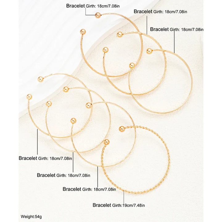 Gold Bracelets Set Maya