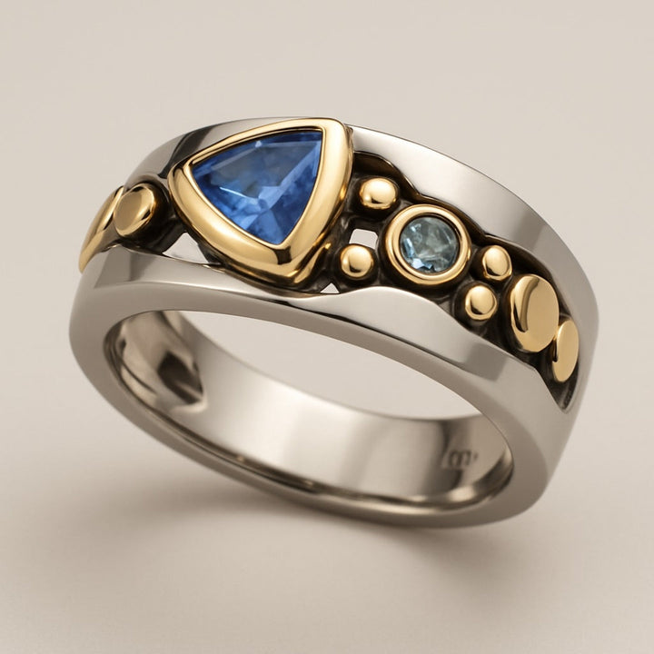 Vintaje Blue Crystal Ring