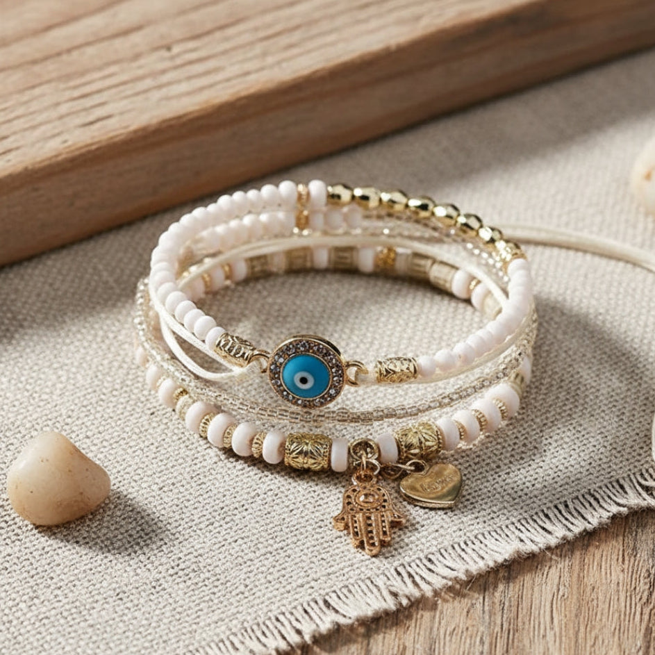 Bundle of Hamsa Bracelets