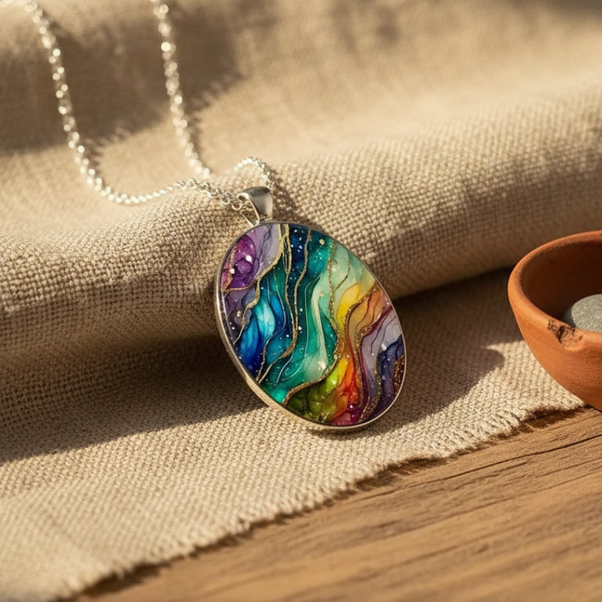 Vibrant Round Stone Necklace