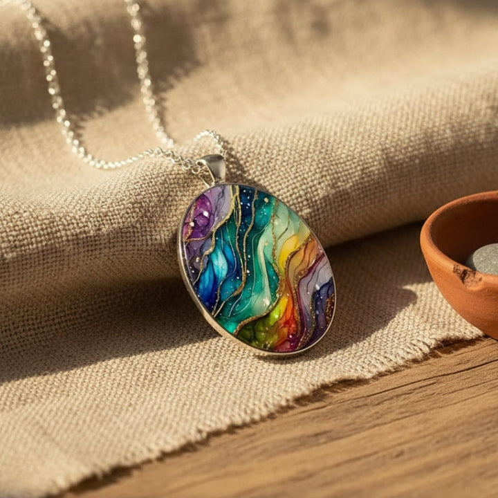 Vibrant Round Stone Necklace