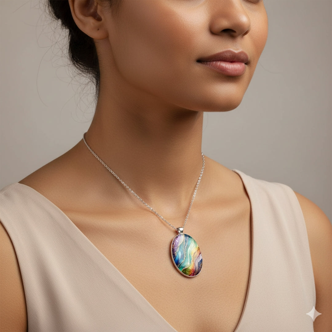 Vibrant Round Stone Necklace