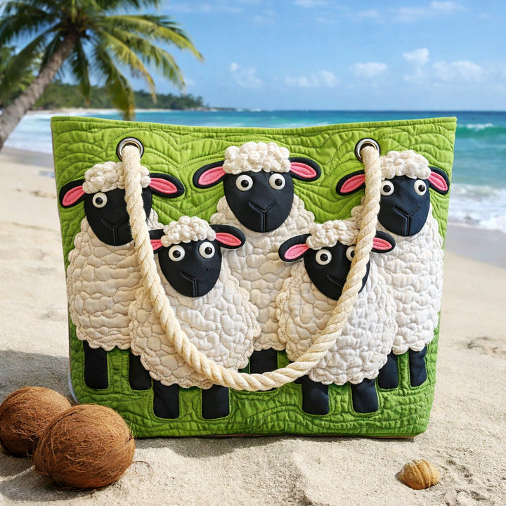 Quilted Beach Bag Sky of Sheep