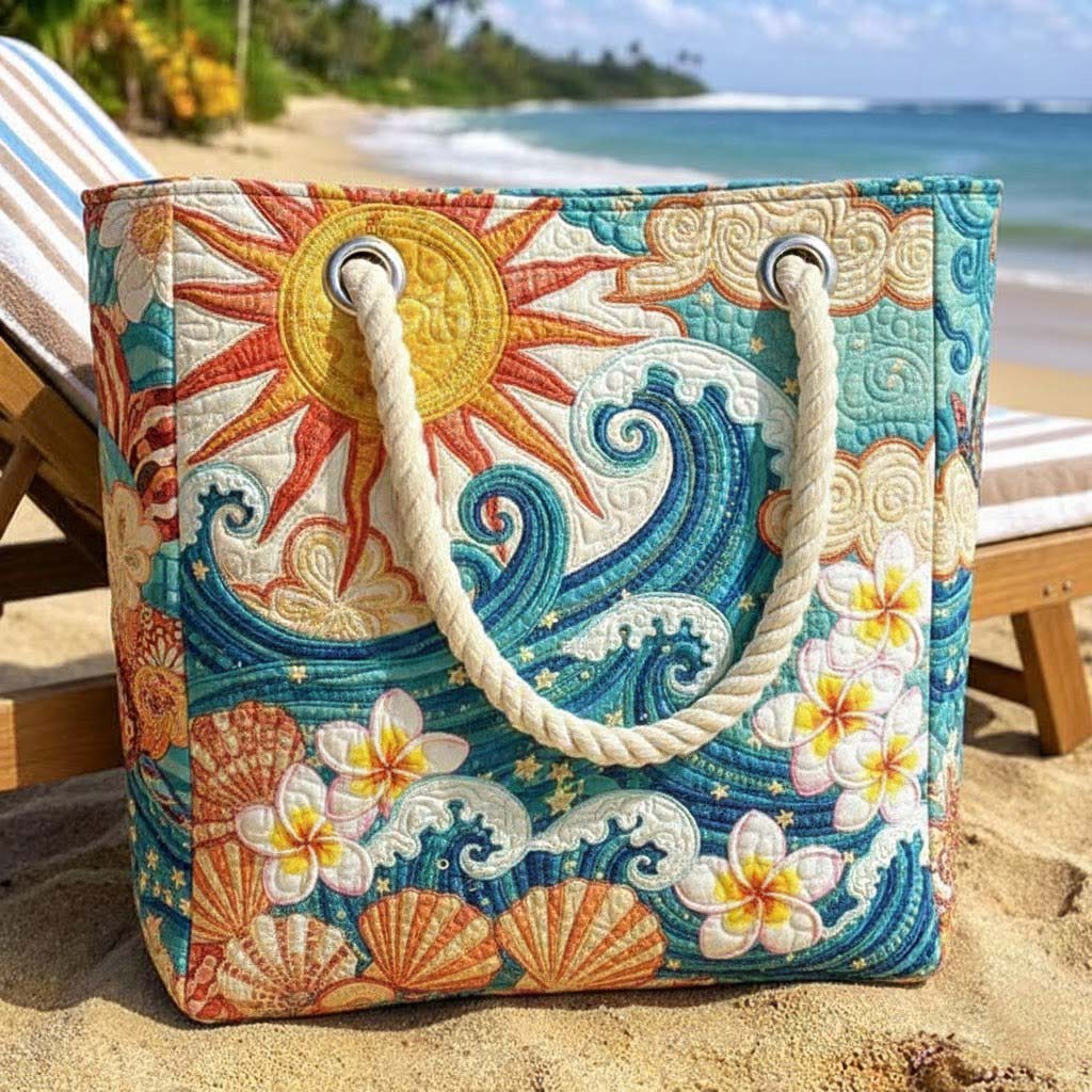 Quilted Beach Bag Halo Warm