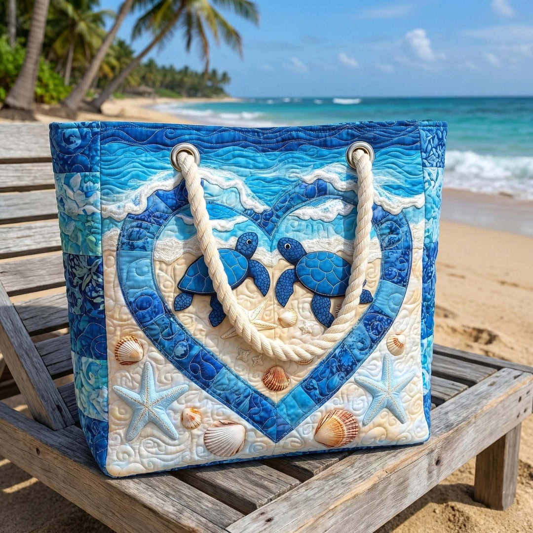 Quilted Turtle Serenity Beach Bag