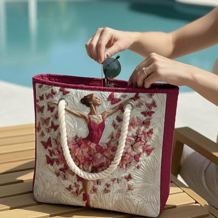 Quilted Ballerina Beach Bag