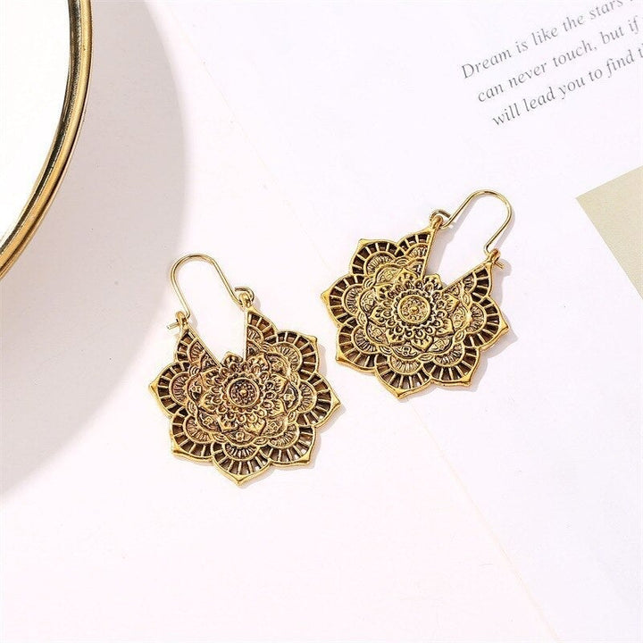 Mandala Lotus Earrings