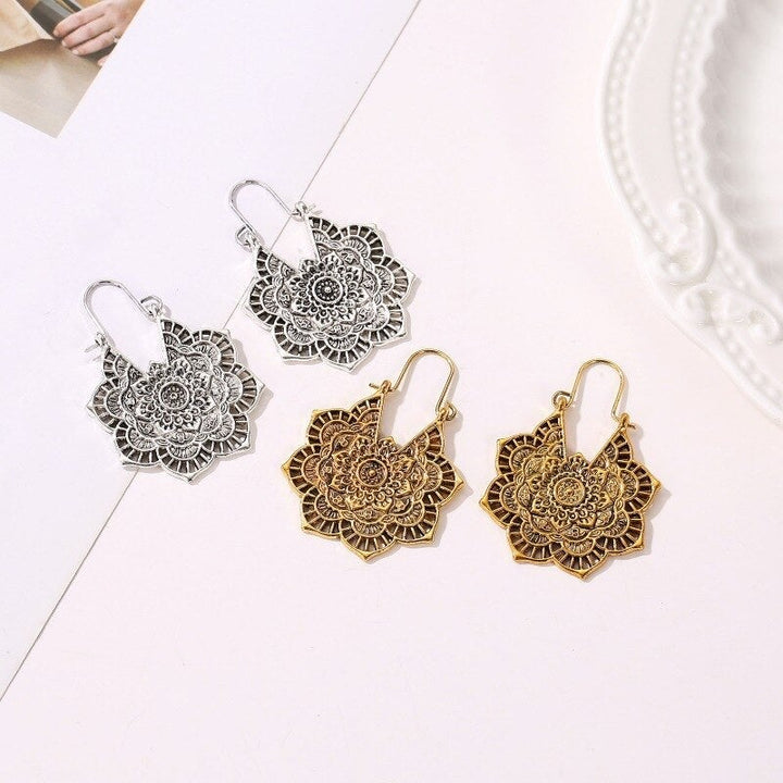 Mandala Lotus Earrings
