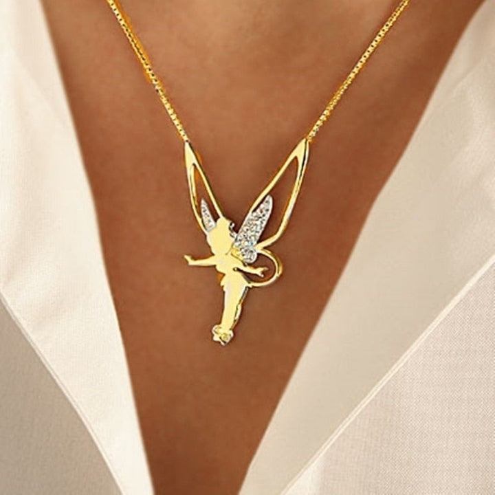 Luky Fairy Necklace in Sterling Silver and Gold