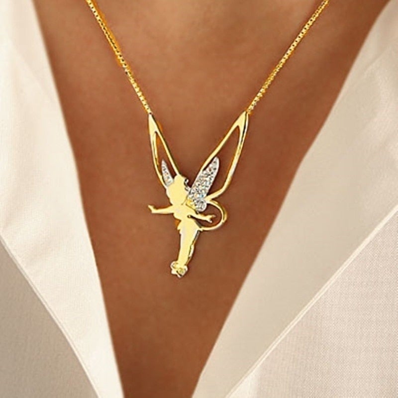Sterling Silver and Gold Lucky Fairy Necklace