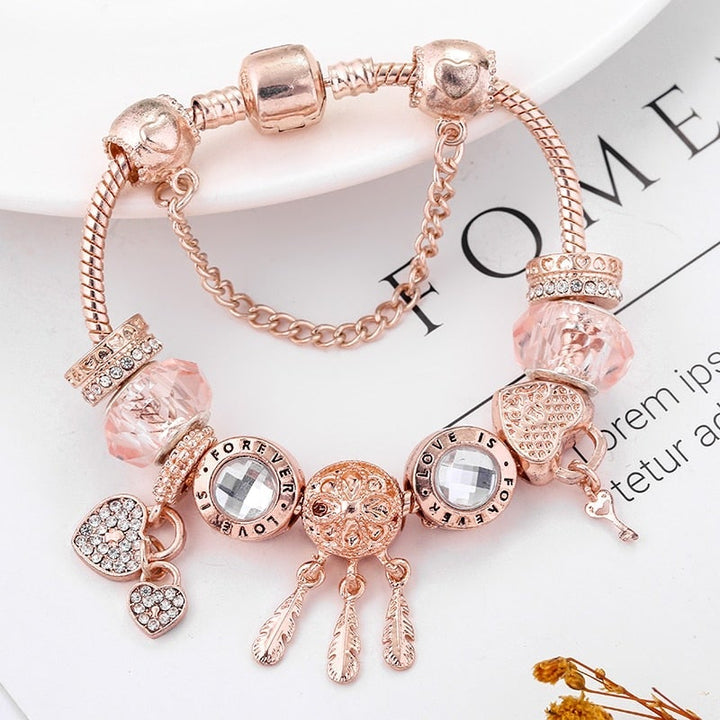 Roes Dreamcatcher Bracelet with Charms Included in Sterling Silver