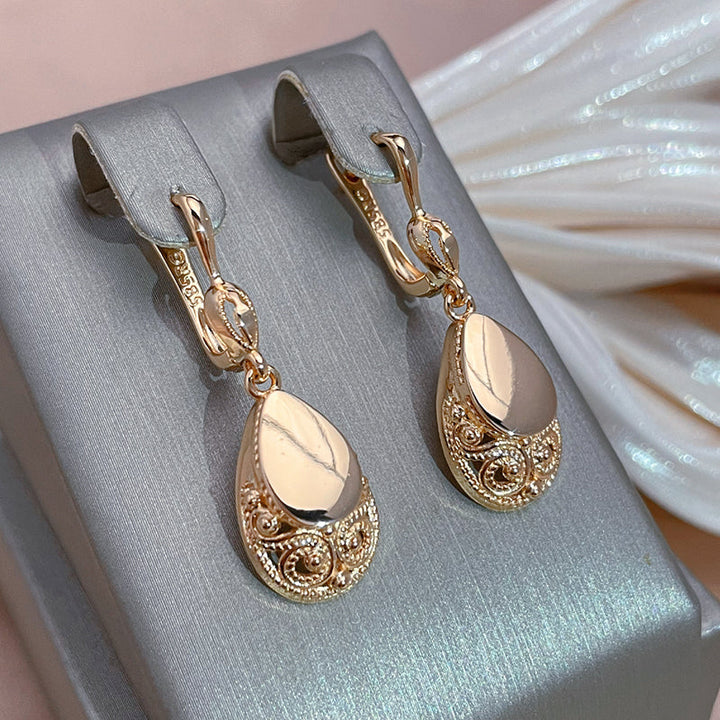 Sophisticated Golden Drop Earrings