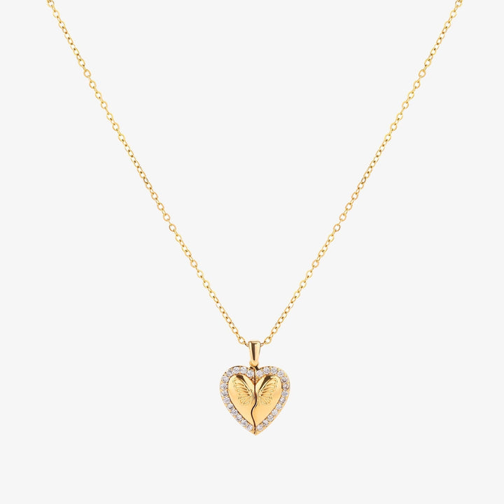 Butterfly Heart Necklace | Gold