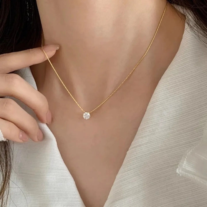 Modified title: Moissanite Necklace Cléa