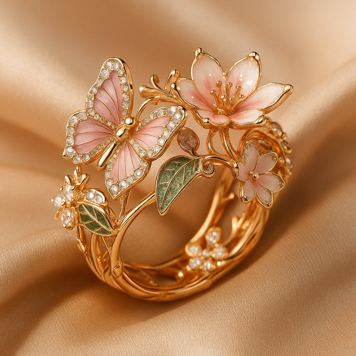 Bright Nature Butterfly Zirconia Ring