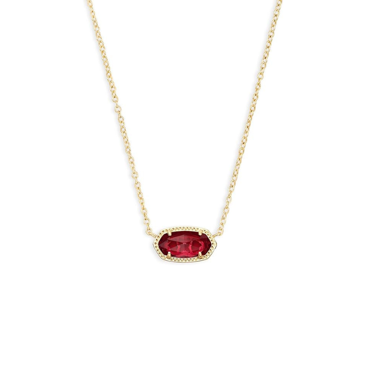 Clasic Oval Ruby Necklace | Gold