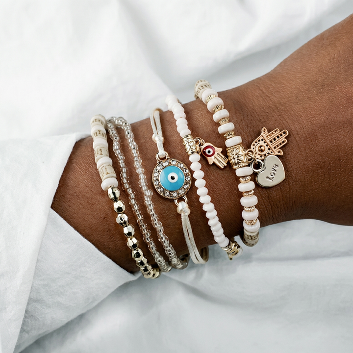 Bundle of Hamsa Bracelets
