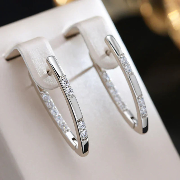 Elegent Zirconia Earrings in Gold