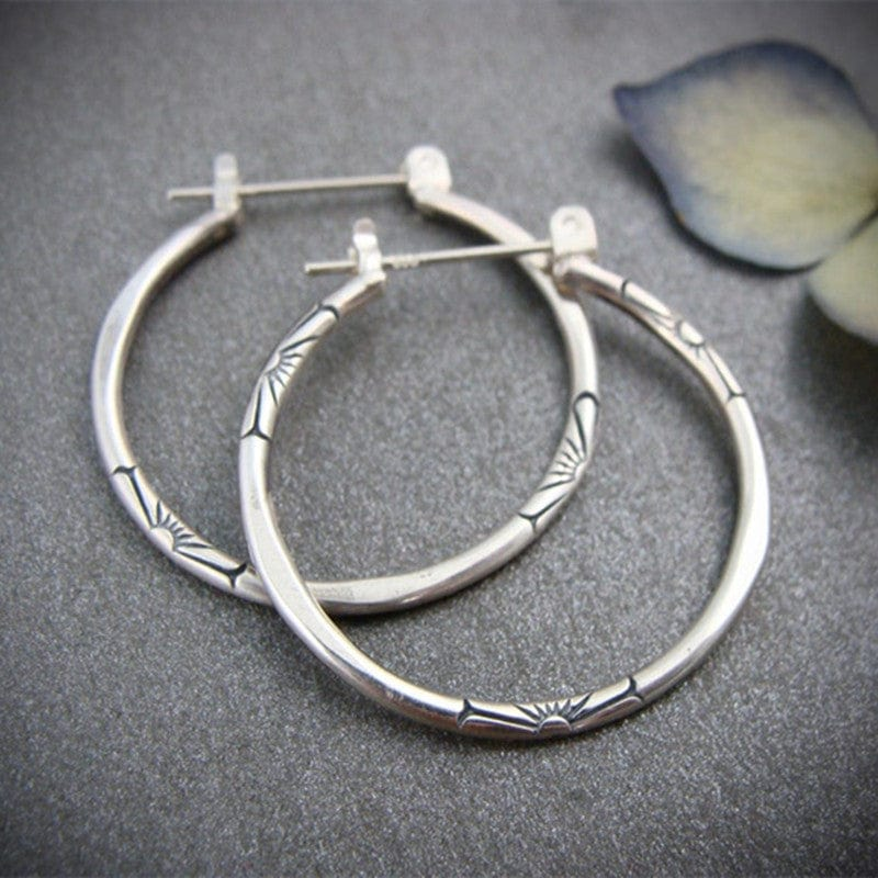 Vintage Silver Hoops