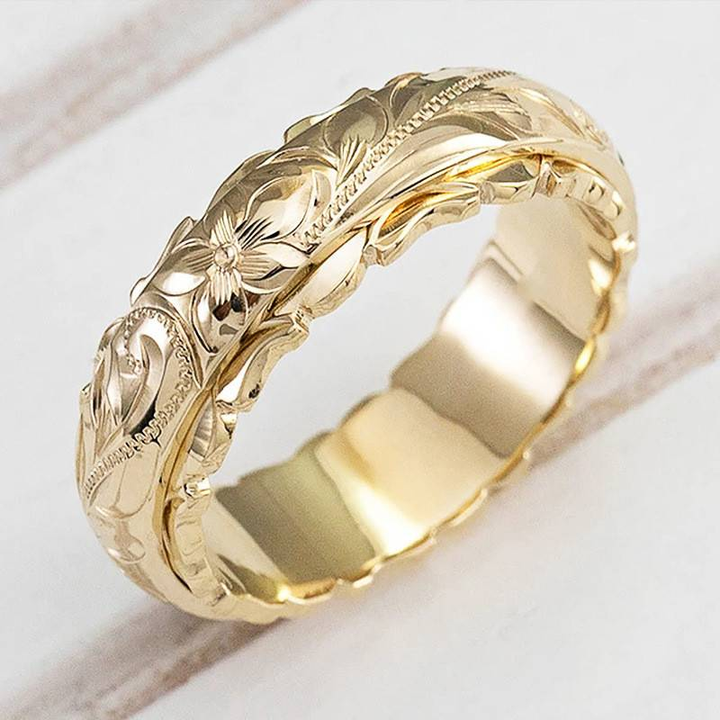 Vintaje Gold Flower Ring