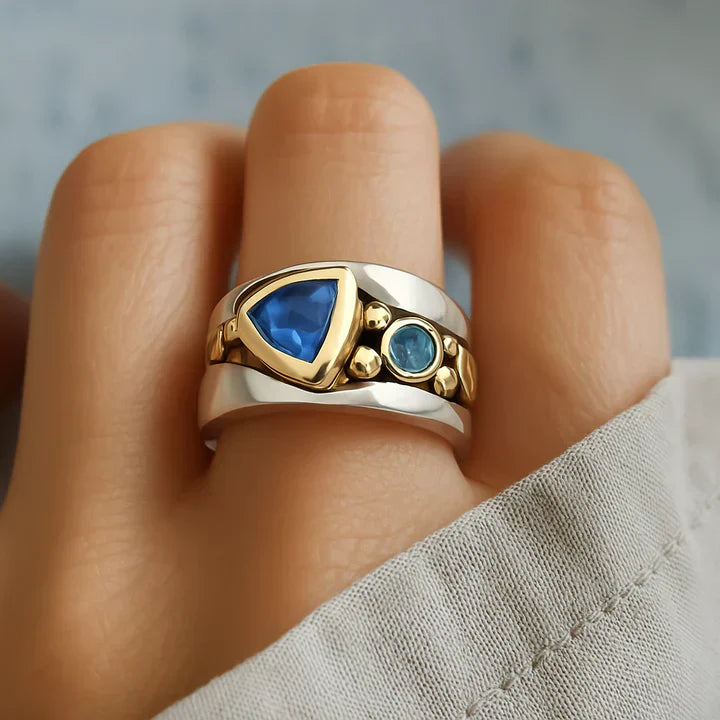 Blue Vintage Crystal Ring