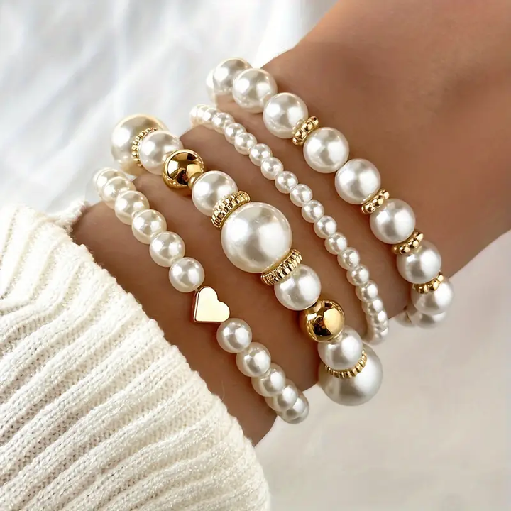 Set of Pearl Bracelets