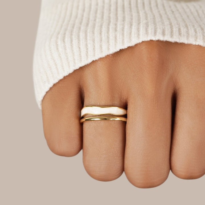 Golden Sahar Ring with Layers