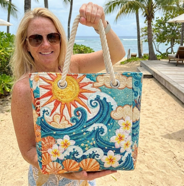 Quilted Beach Bag Halo Warm